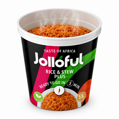 Jolloful Taste of Africa Family & Office Box (12 Becher) | Natürliche Westafrika-Gerichte im Sparpaket