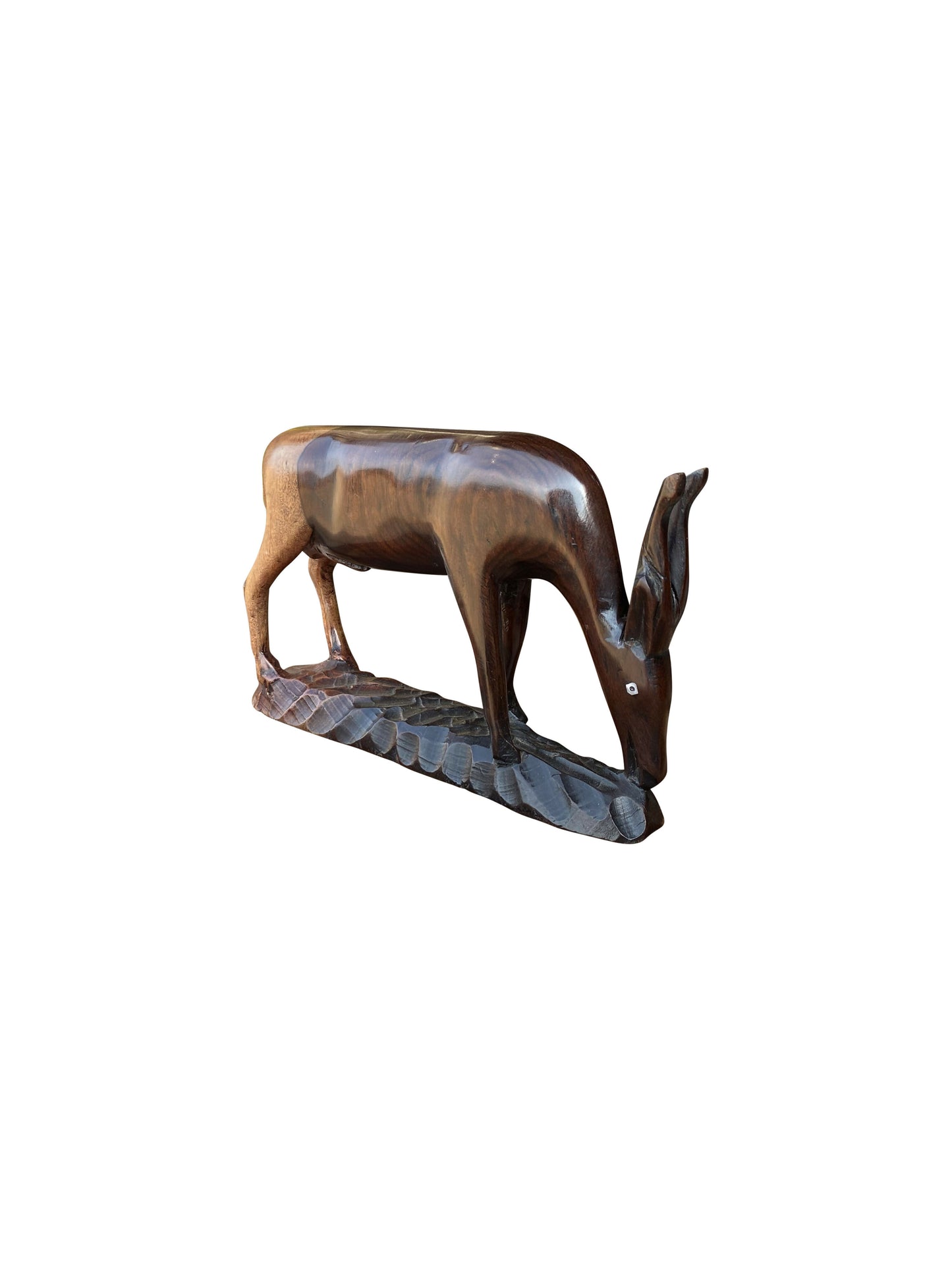 Elegante Antilopen-Skulptur aus Ebenholz – Handgeschnitztes Unikat aus Ghana | 22 × 4 × 14 cm, Samuel