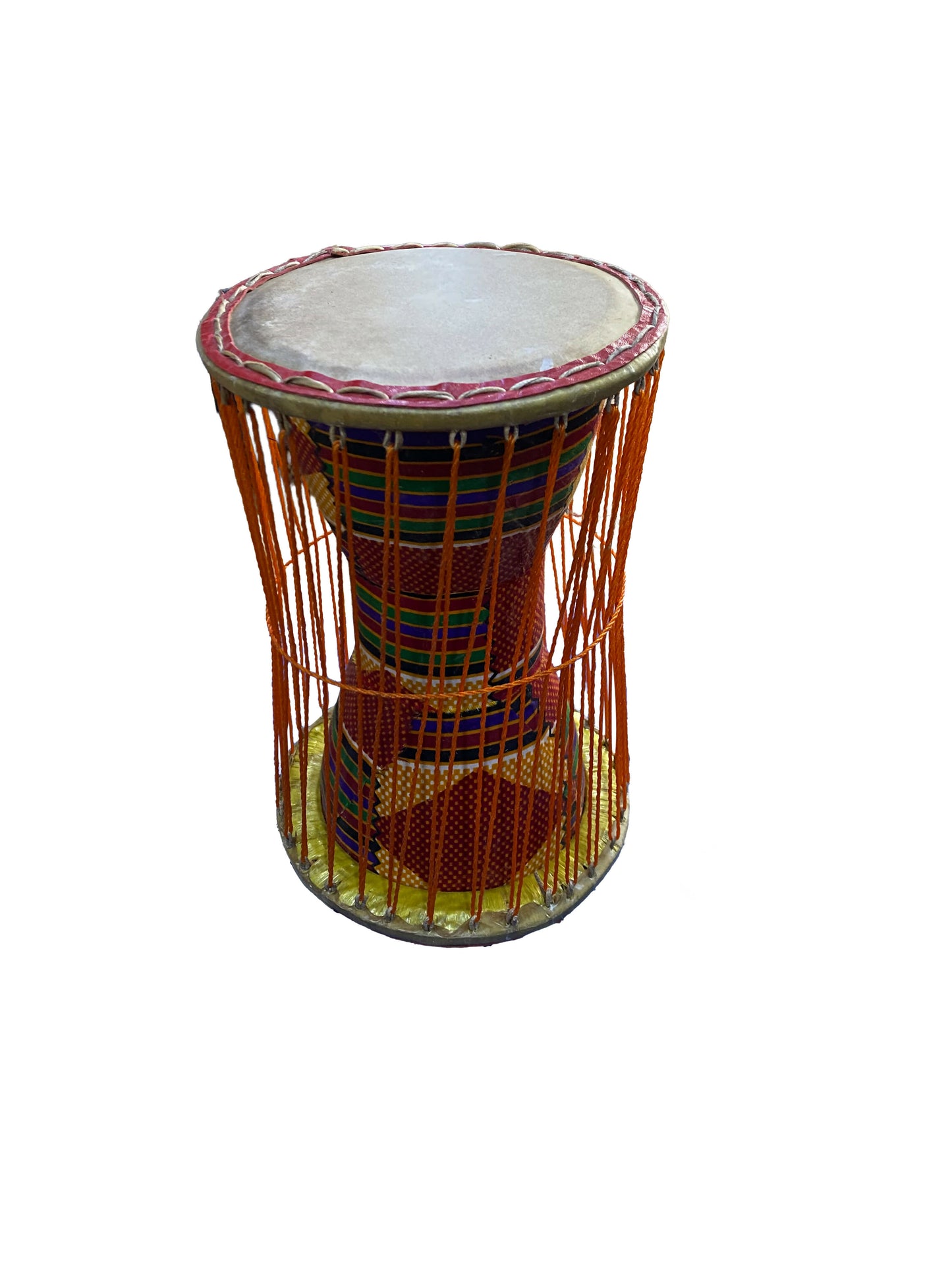 „Rhythmus Afrikas“ – Handgefertigte Trommel aus Ziegenhaut & Osese-Holz mit Baumwollschnürung (27 × 19 cm)