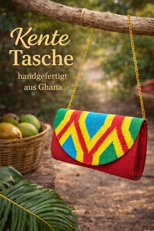 Handgefertigte Kente-Tasche aus Ghana Crossbody/Clutch