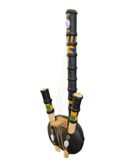 "Midnight Strings" Handgefertigtes westafrikanisches Saiteninstrument aus Ghana