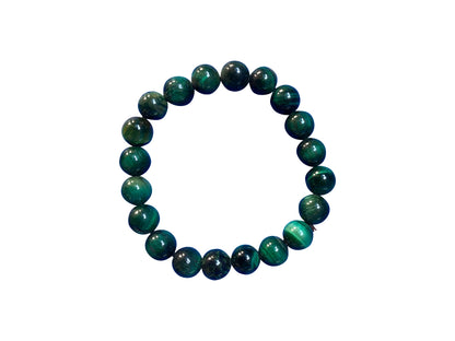 „Mystic Jungle“ Tigerauge-Armband | Elastischer Unisex-Armschmuck mit chatoyanter Maserung für Damen & Herren
