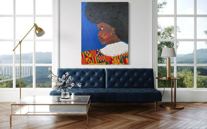 "Bruised" Exklusives handgemaltes Acrylkunstwerk aus Ghana (80 × 60 cm)