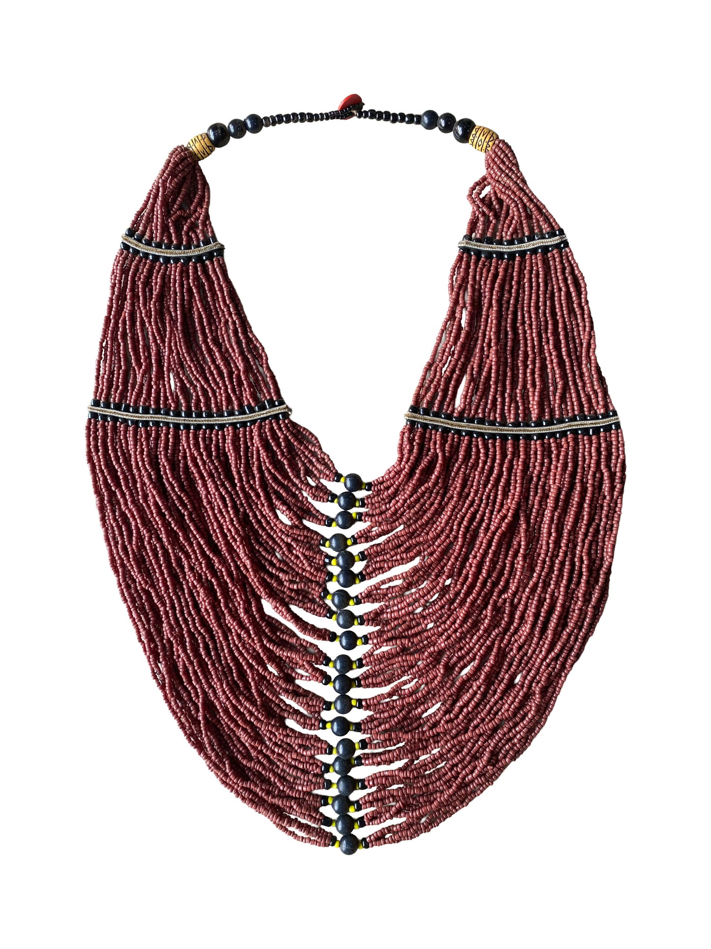 Voluminöses Perlen Collier mit 20 feinen Strängen, 35cm lang