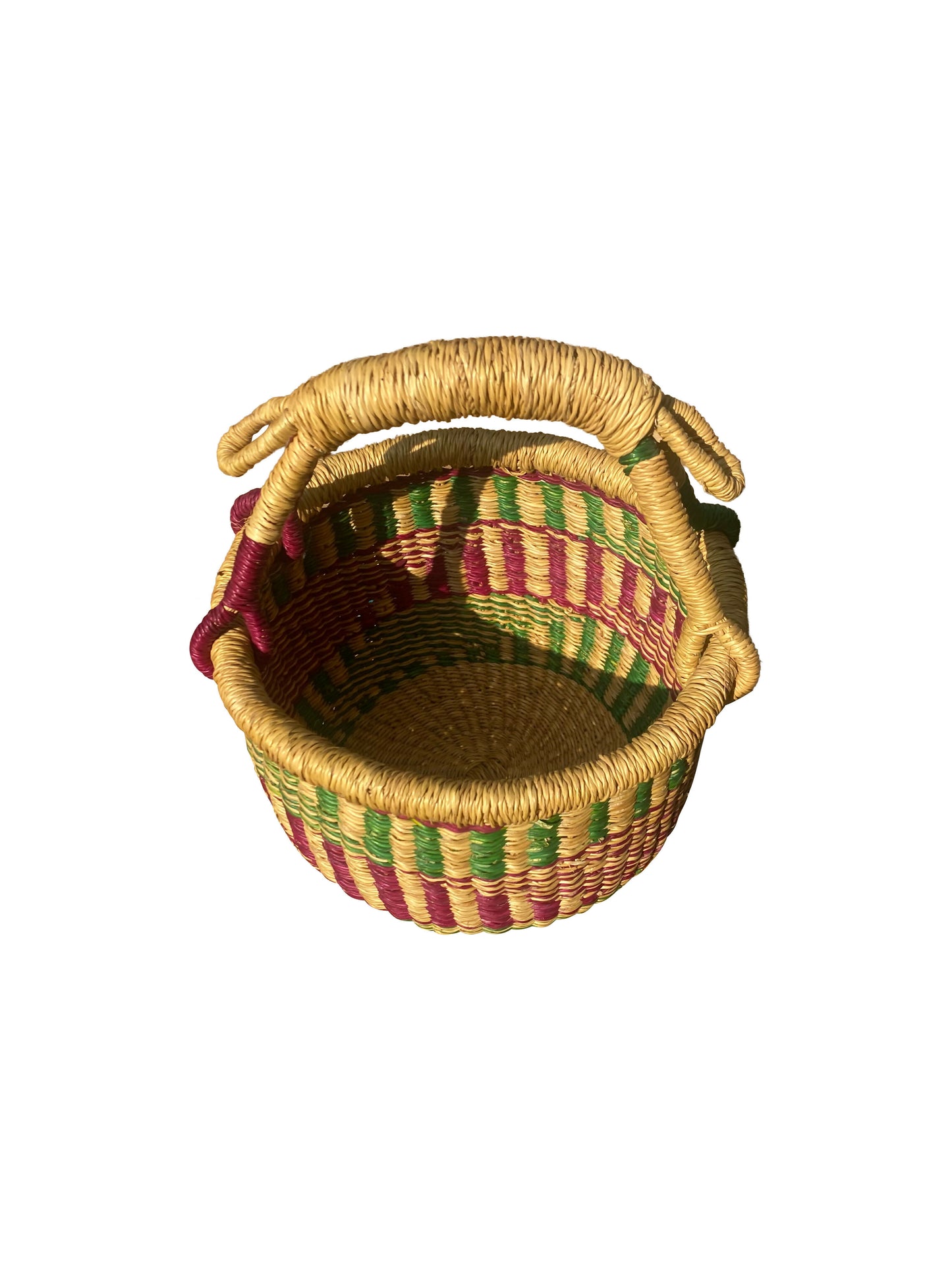 Marktkorb aus Elefantengras – Handgefertigt (Ø 22 × 25 cm)