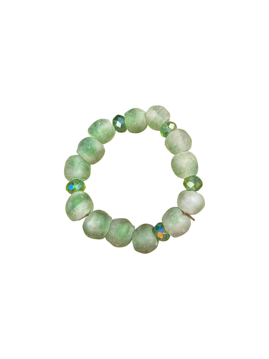 "Frosted Serenity Bracelet" Schickes Afrika-Armband mit Perlen