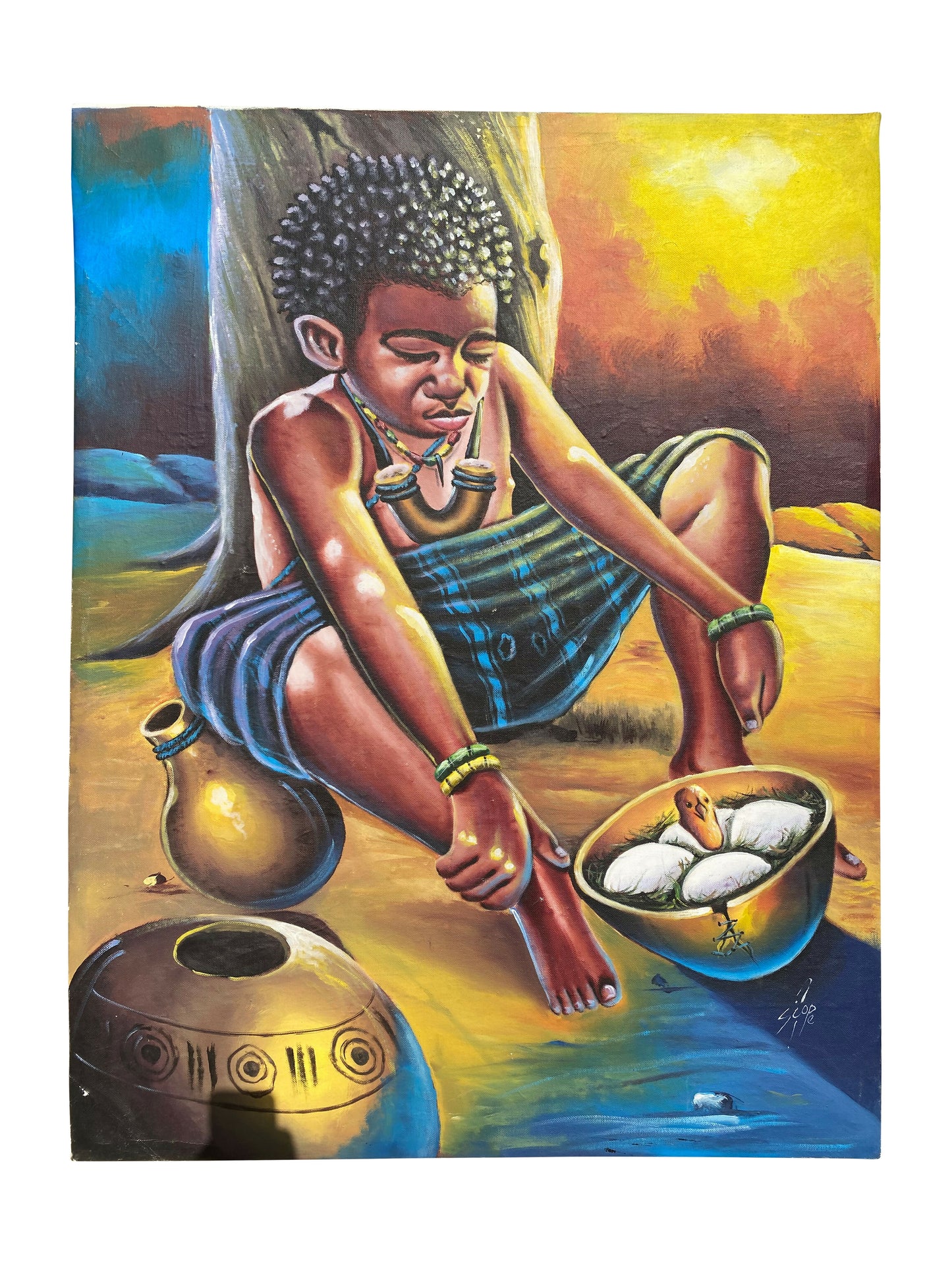 Child of the Earth – Original Acrylgemälde auf Leinwand | Symbol für Unschuld & Verbundenheit zur Natur (121 × 90 cm), Michael