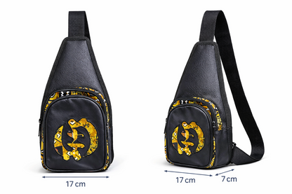 Soul of Ghana Sling Handgemachte Kente-Leder Tasche