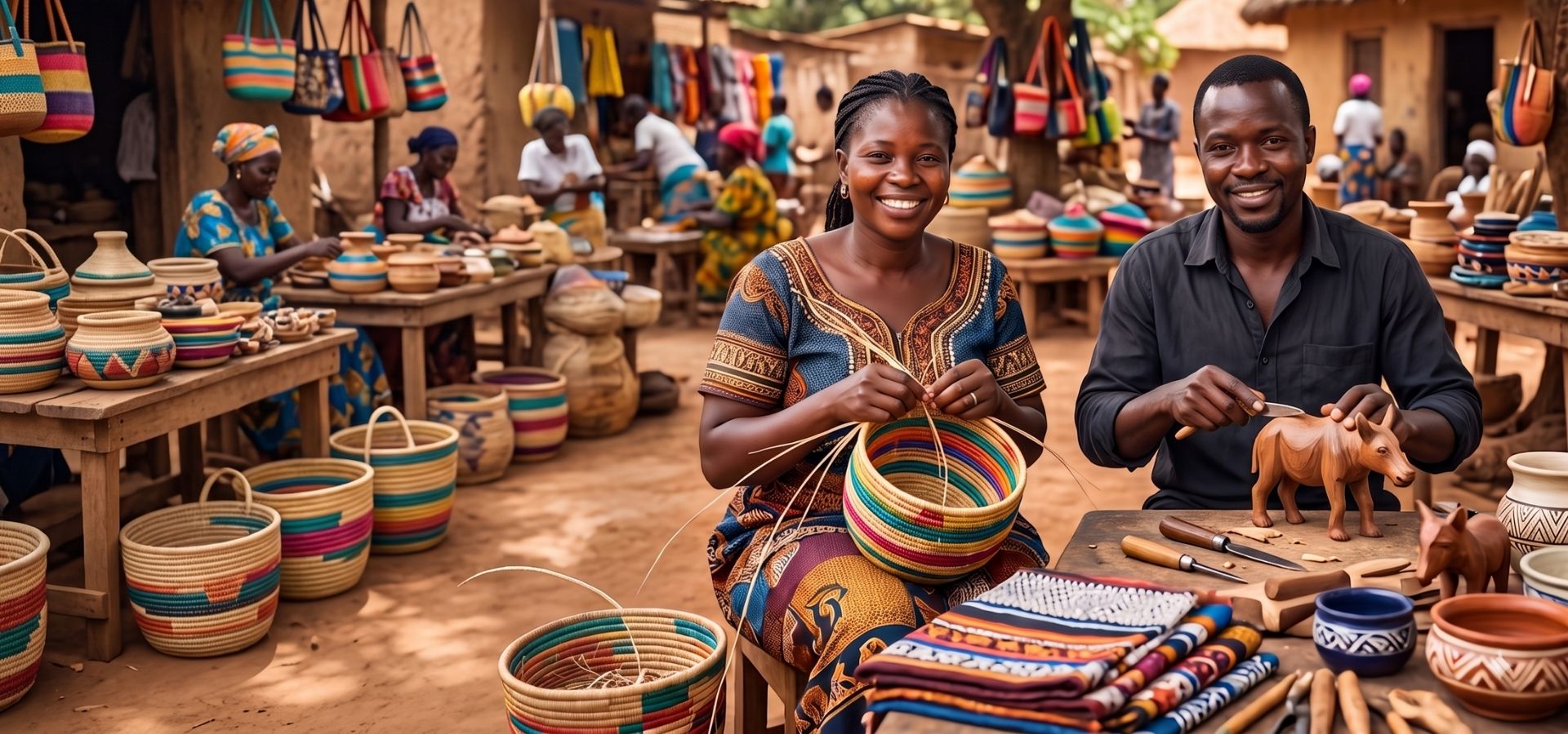 Afrikanisches Kunsthandwerk und handgemachte Produkte aus Ghana