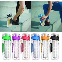 1000ml Botella De Agua De Fruta BPA Free Plastic Sport Fruit Infuser Botellas De Agua Con Infusor Juice Shaker Drink Botella De Agua