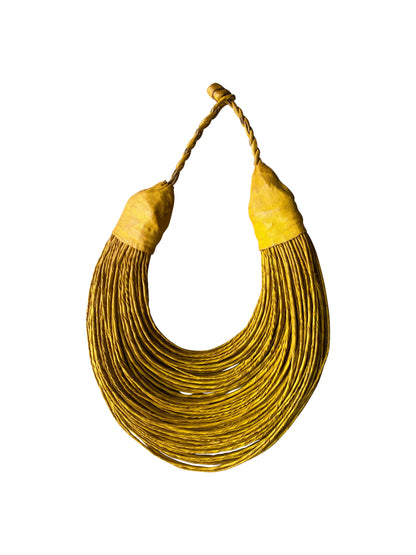 “Woven Identity” 100-strand leather necklace from the Mossi tradition of northern Ghana