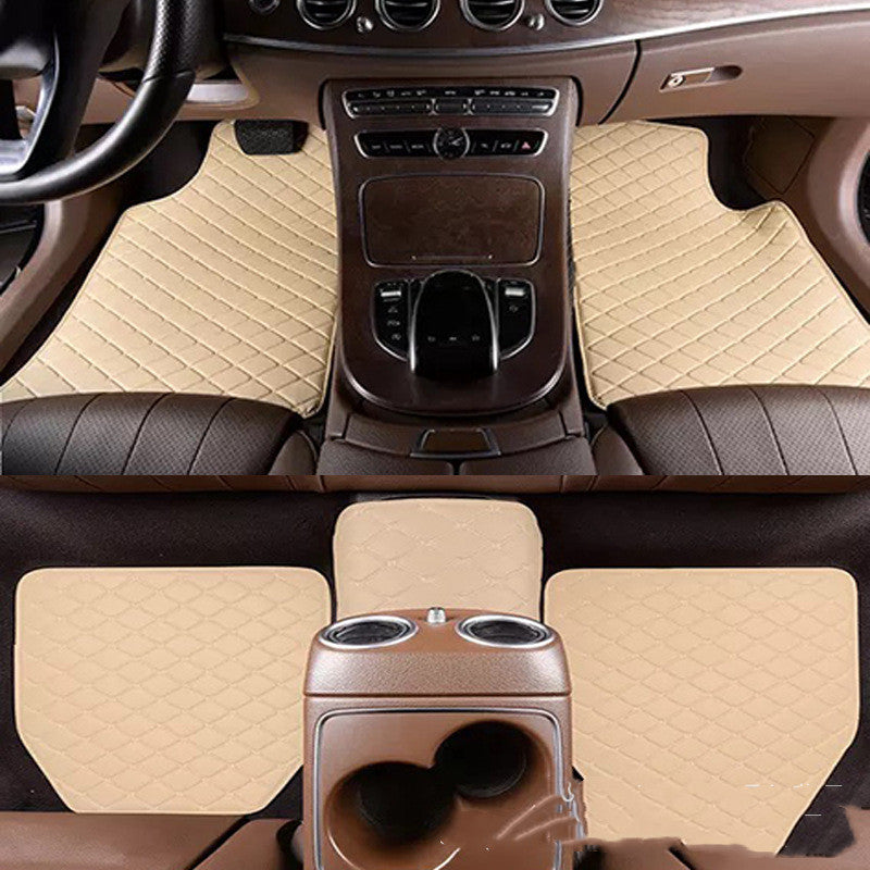 ¡Almohadilla de Pie Universal de Cuero Acolchado! ✨🏎️ Diseño Bordado de Lujo para Mejorar el Interior de tu Coche 🚗🌟