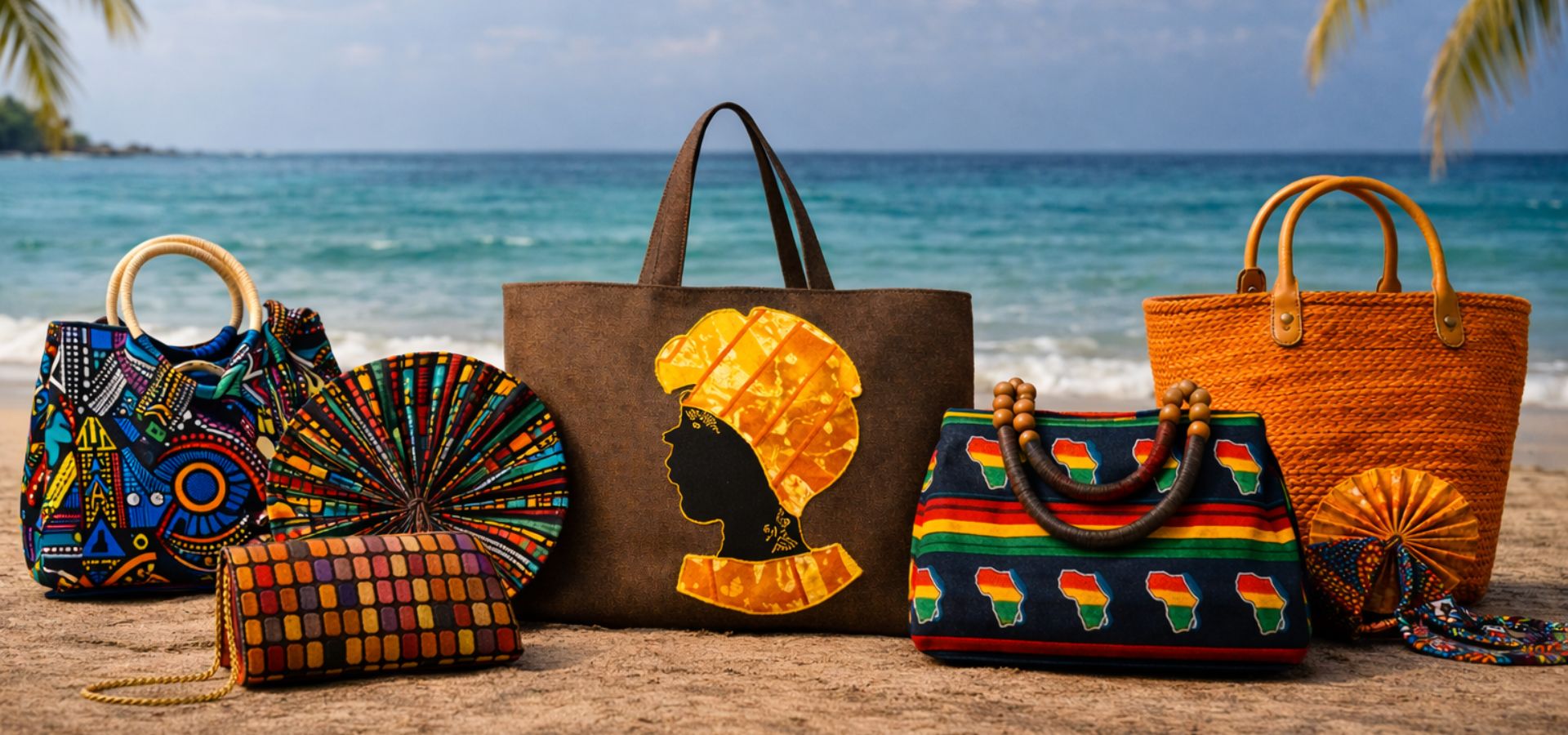 Handgefertigte Damenhandtaschen aus Ghana – einzigartige afrikanische Taschen mit traditionellen Mustern