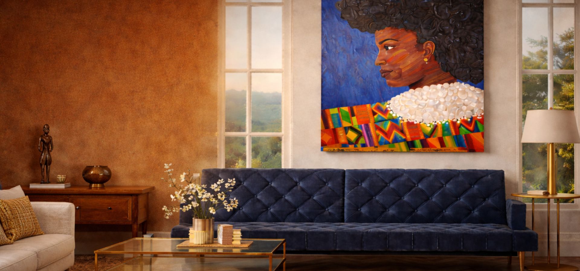 Exklusive handgemalte Kunstwerke aus Ghana – authentische afrikanische Kunst, Gemälde und handgefertigte Skulpturen