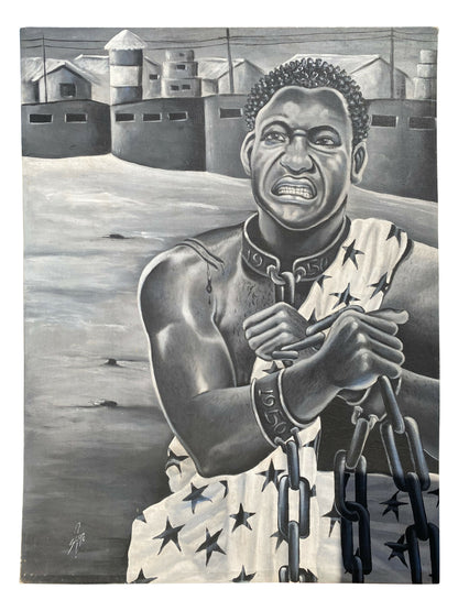 Incassable – Peinture acrylique originale sur toile | Symbole de liberté et de volonté indomptable (102 × 76 cm), Michael