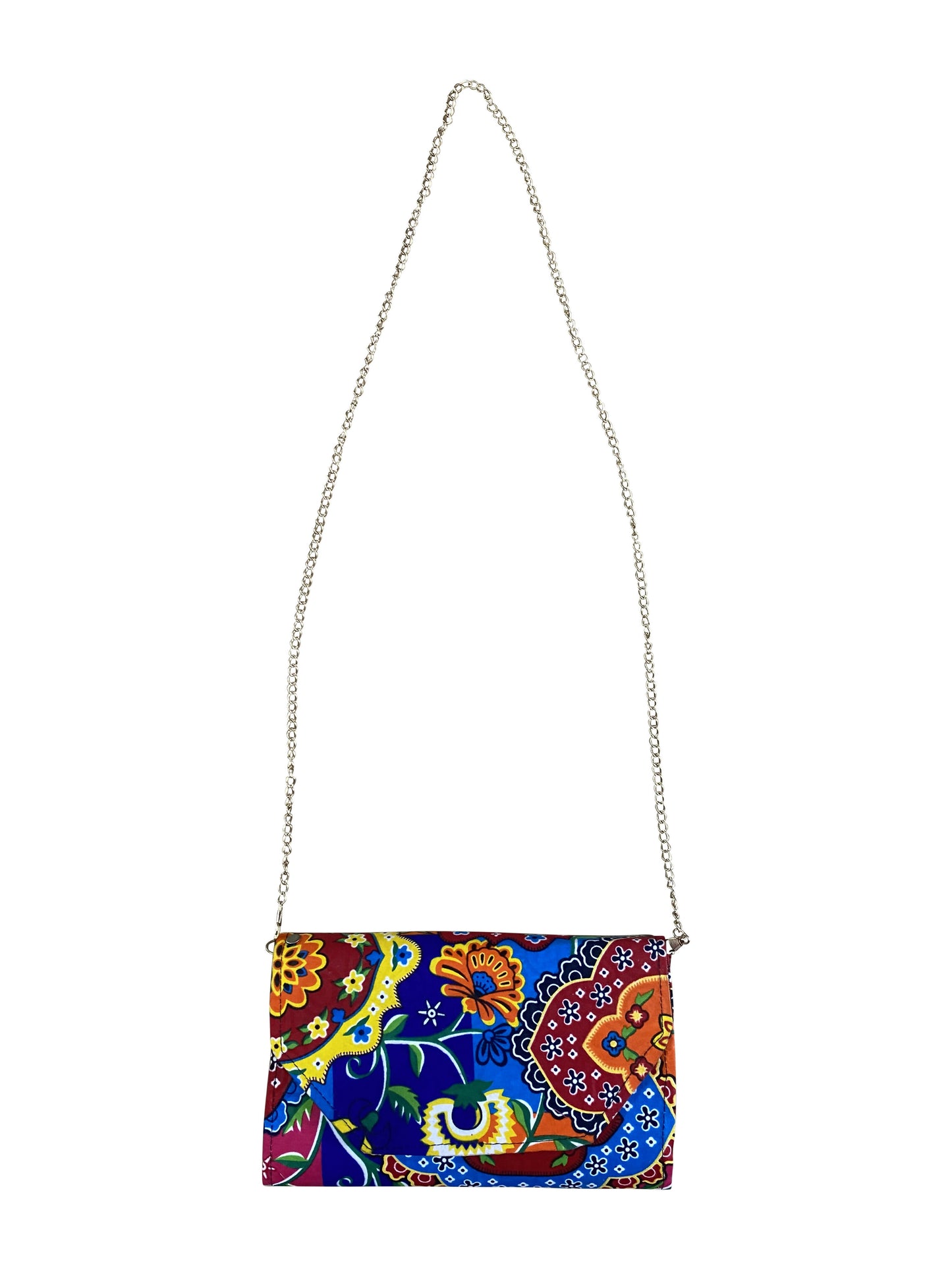 KENTE Clutch Handgefertigte Umhängetasche aus Ghana mit farbenfrohem Baumwollmuster