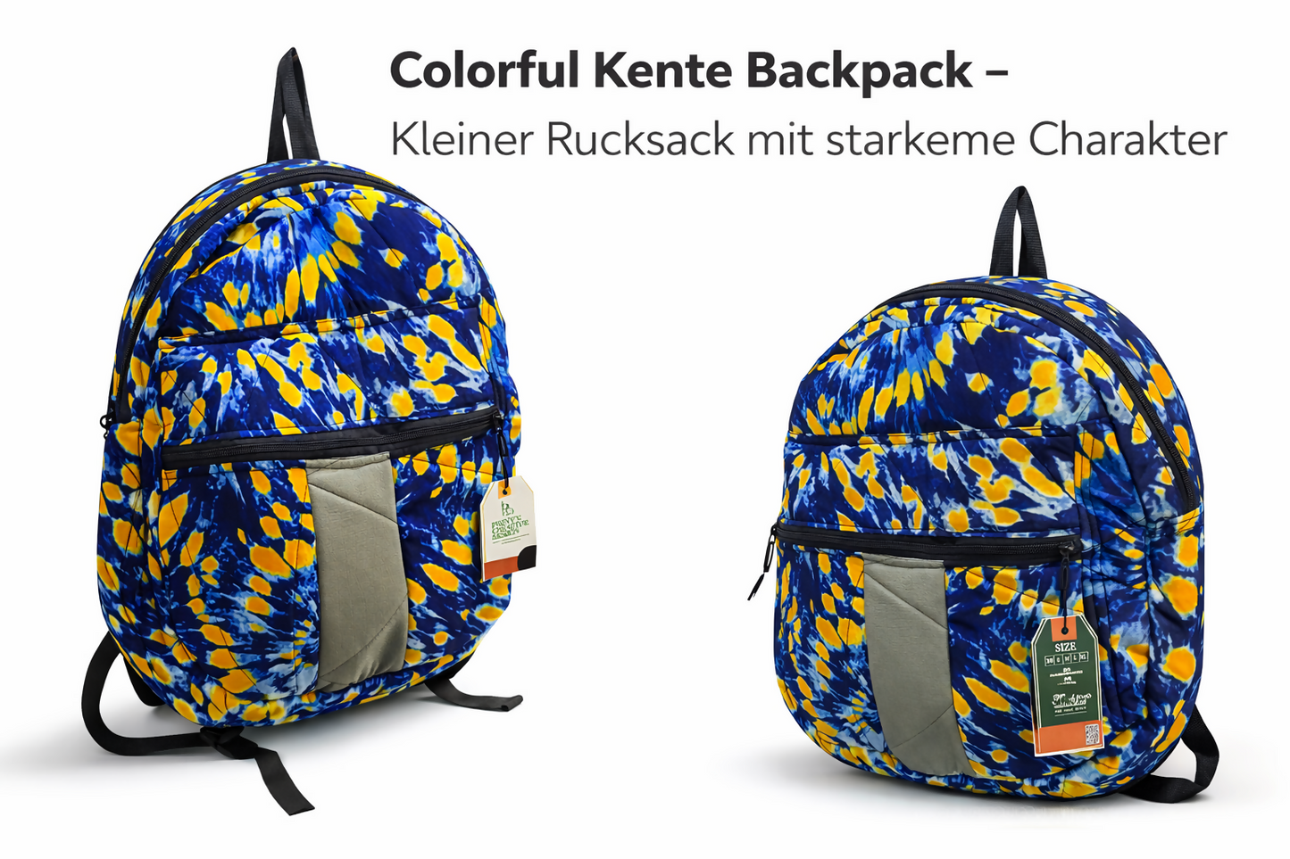 Colorful Kente Backpack Kleiner Rucksack mit starkem Charakter
