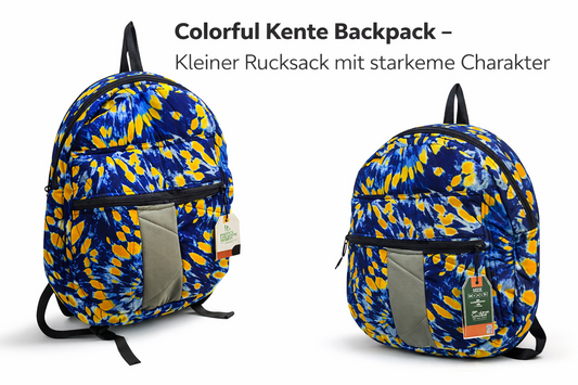 Colorful Kente Backpack Kleiner Rucksack mit starkem Charakter