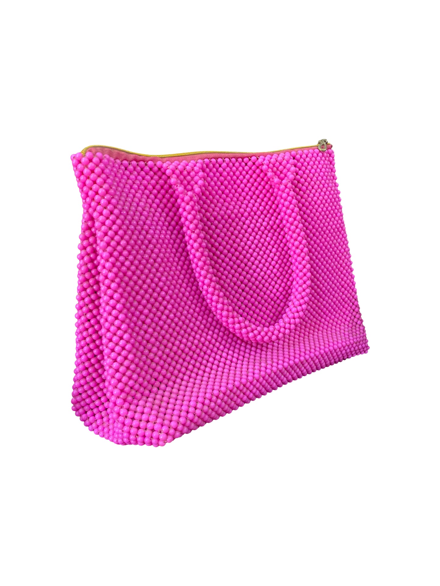 Auffällige Pinke Perlen-Tasche aus Ghana Handgemacht, einzigartig und sofort ein Must-Have