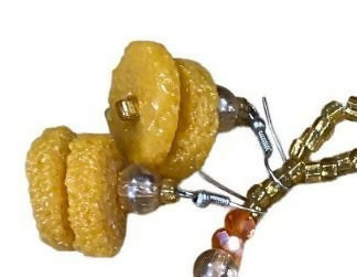 Krobo-Perlen Schmuckset aus Ghana –Handgefertigte Kette,Armreif & Ohrstecker