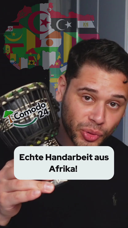 "Guardian of the River" - 100% Handmade Hippopotamus made of Ebony, African Wood Art (26 × 12 × 7 cm)