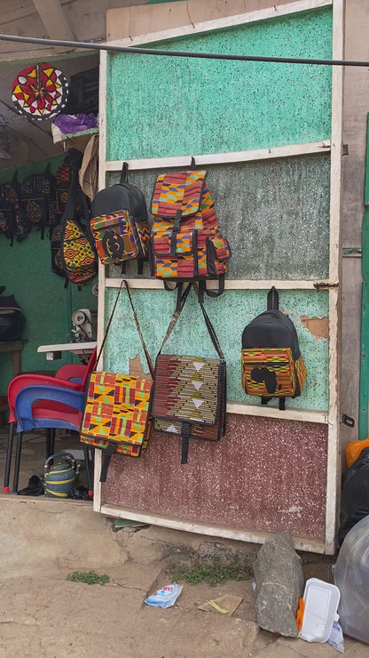 Sac à dos Green Continent, design élégant et fait main au Ghana