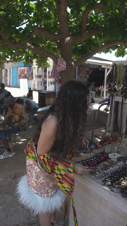 "Global Vibes" 5er Set handgefertigte Länderflaggen Armbänder aus Ghana