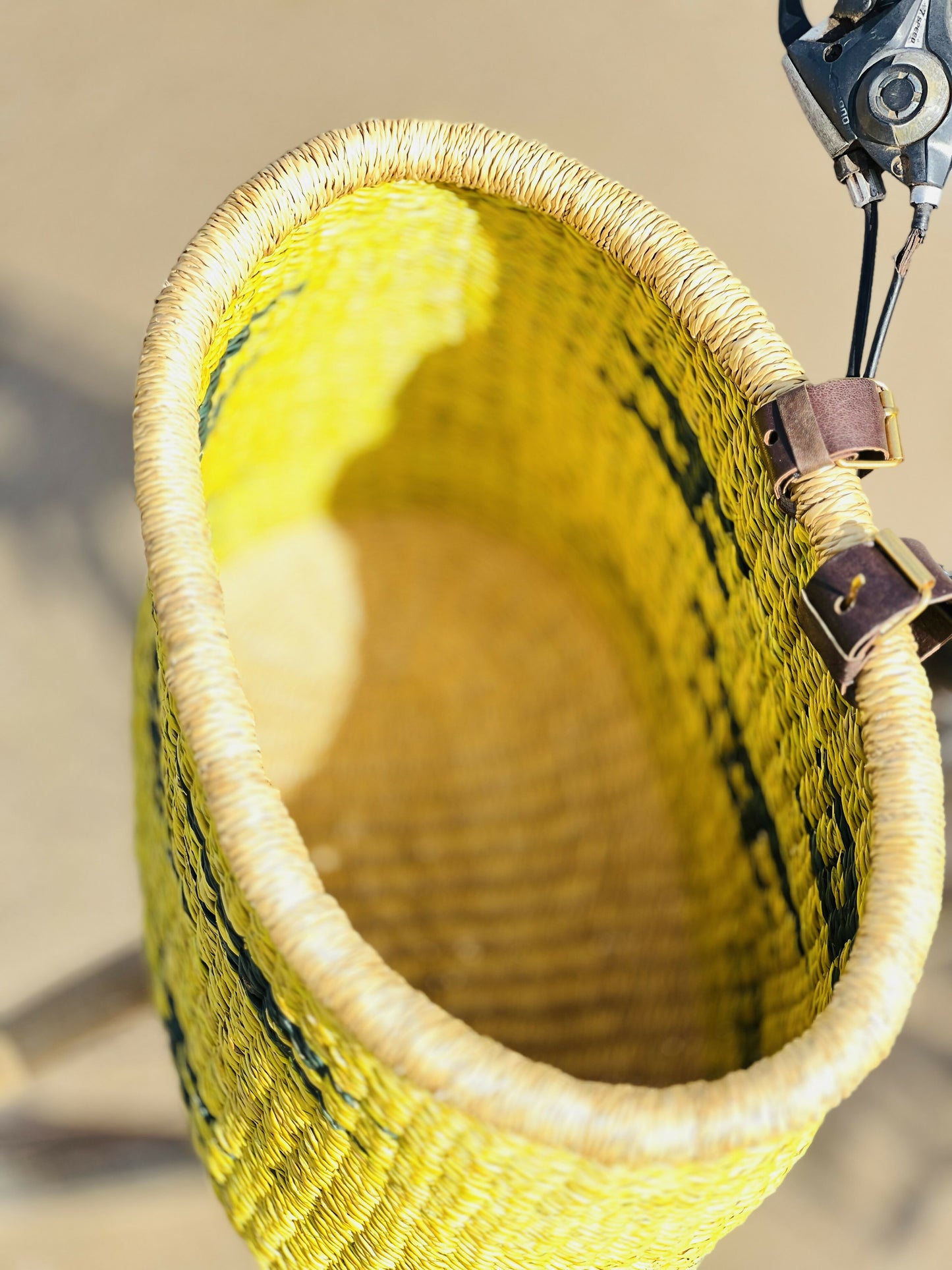 Handlebar bike basket, basket for bicycle, handmade bike basket, African bike basket, woven bike basket