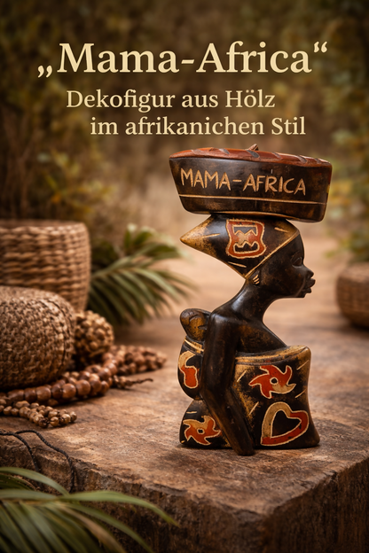 "Mama Africa" ​​wooden decorative figure in African style 
