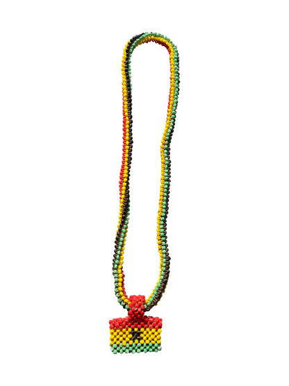 "Heritage Spirit" Handgefertigte Statement Kette aus Ghana in traditionellen Farben
