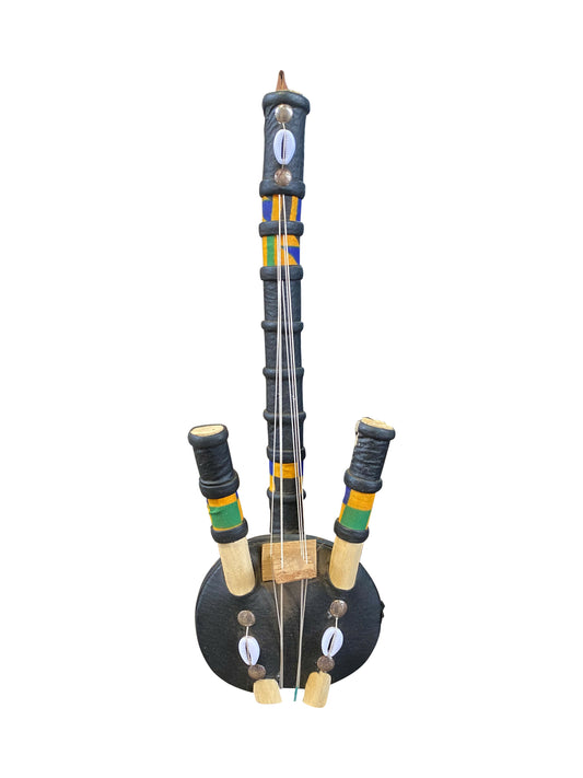 "Midnight Strings" Handgefertigtes westafrikanisches Saiteninstrument aus Ghana