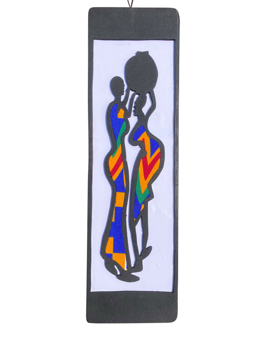 "African Harmony Wall Panel" Handgefertigte afrikanische Wanddekoration mit Kente-Design