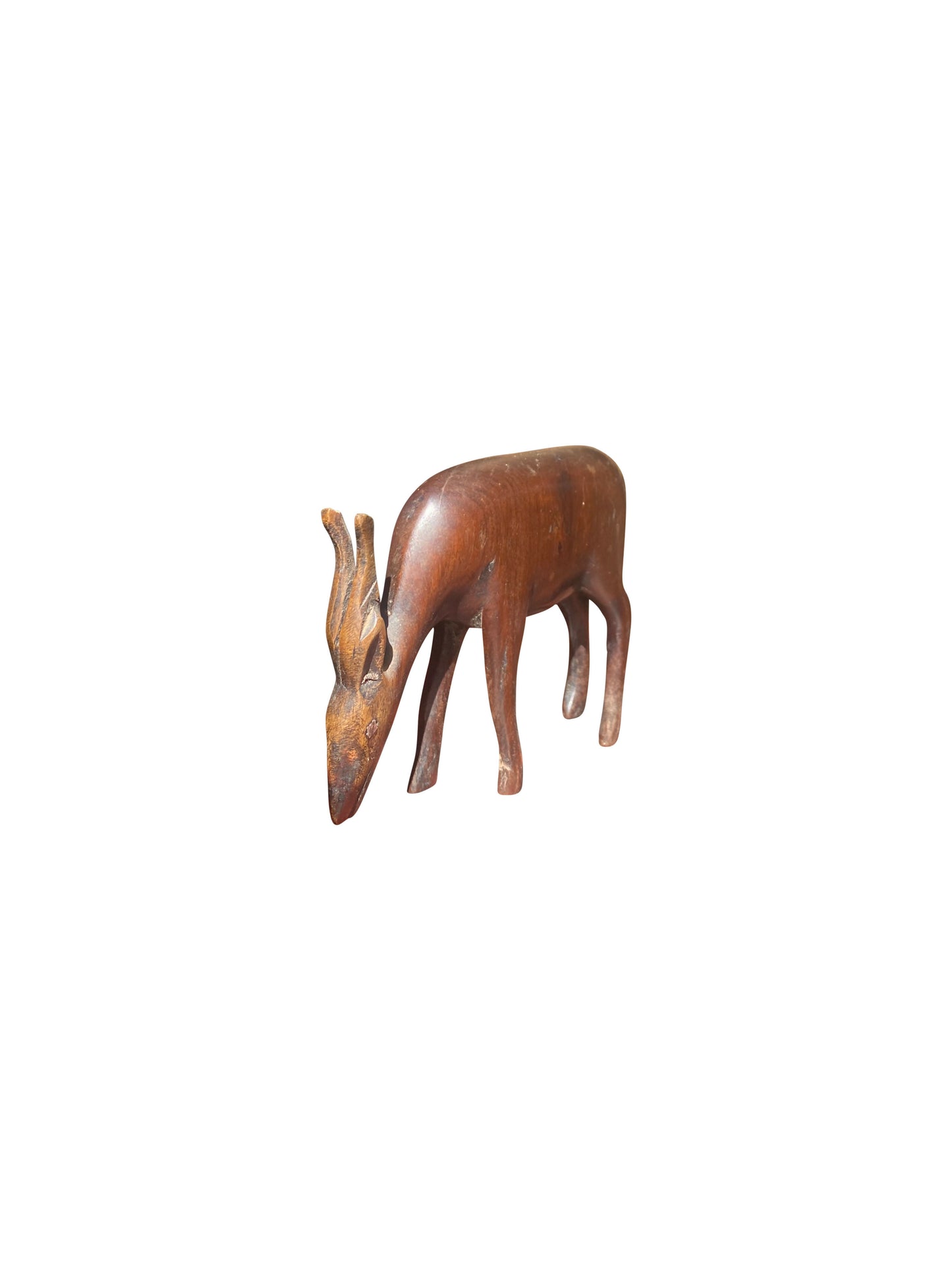 „Wild Grace“ – Handgeschnitzte Antilopen-Figur aus afrikanischem Hartholz (14 cm)