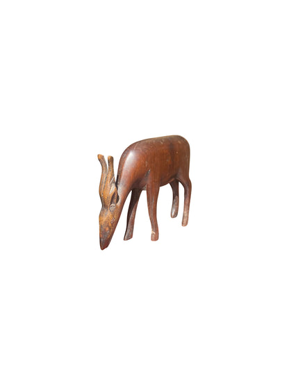 „Wild Grace“ – Handgeschnitzte Antilopen-Figur aus afrikanischem Hartholz (14 cm)