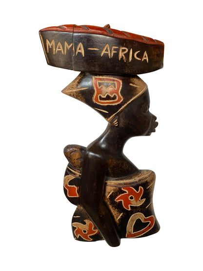"Mama Africa" ​​wooden decorative figure in African style 