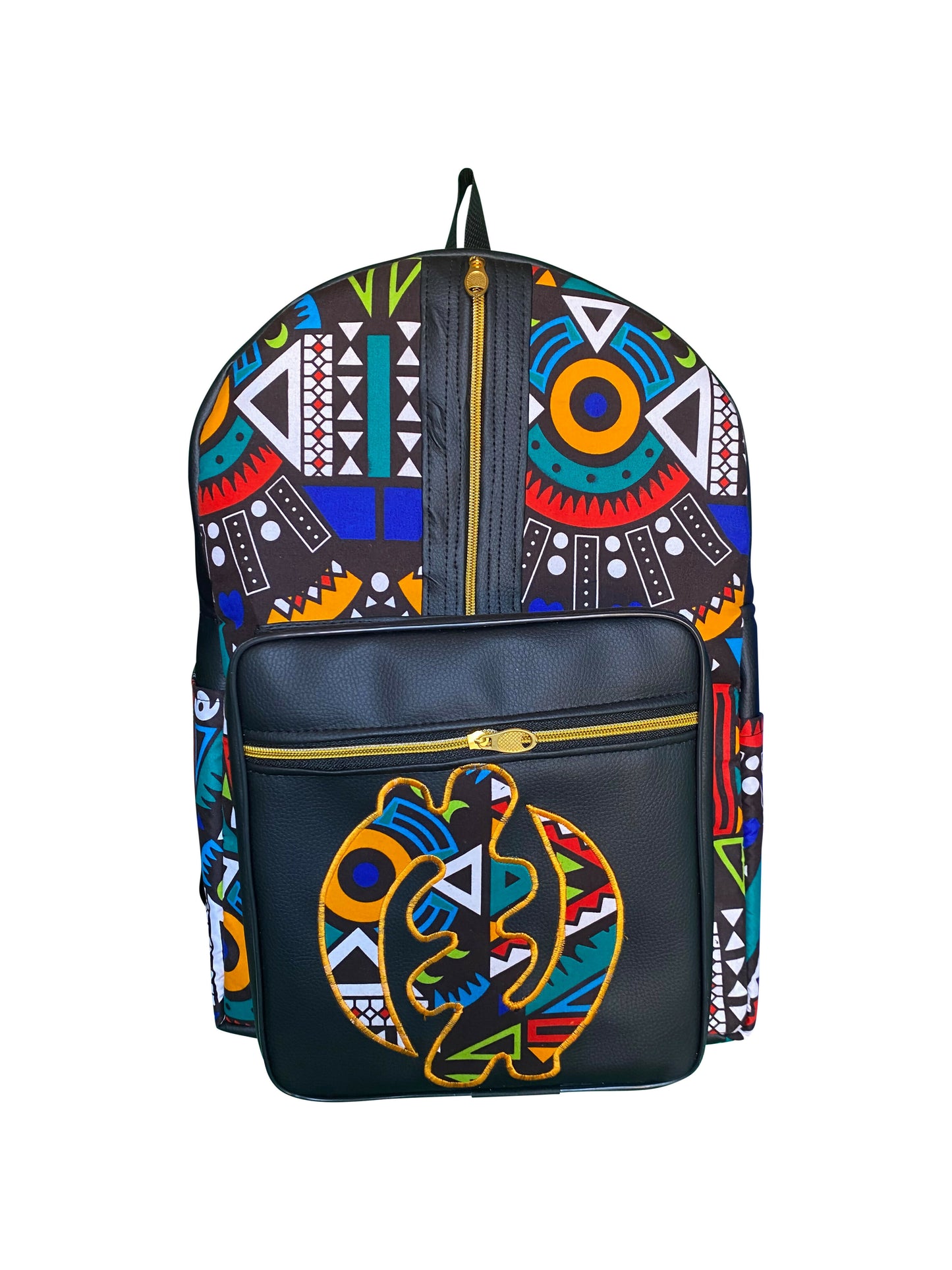 Vibrant Heritage Rucksack Mehrfarbiges Design & Ghana Handarbeit
