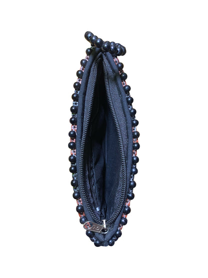 "Midnight Craft" Handgefertigte Luxus Geldbörse aus Ebenholz und Baumwolle aus Ghana