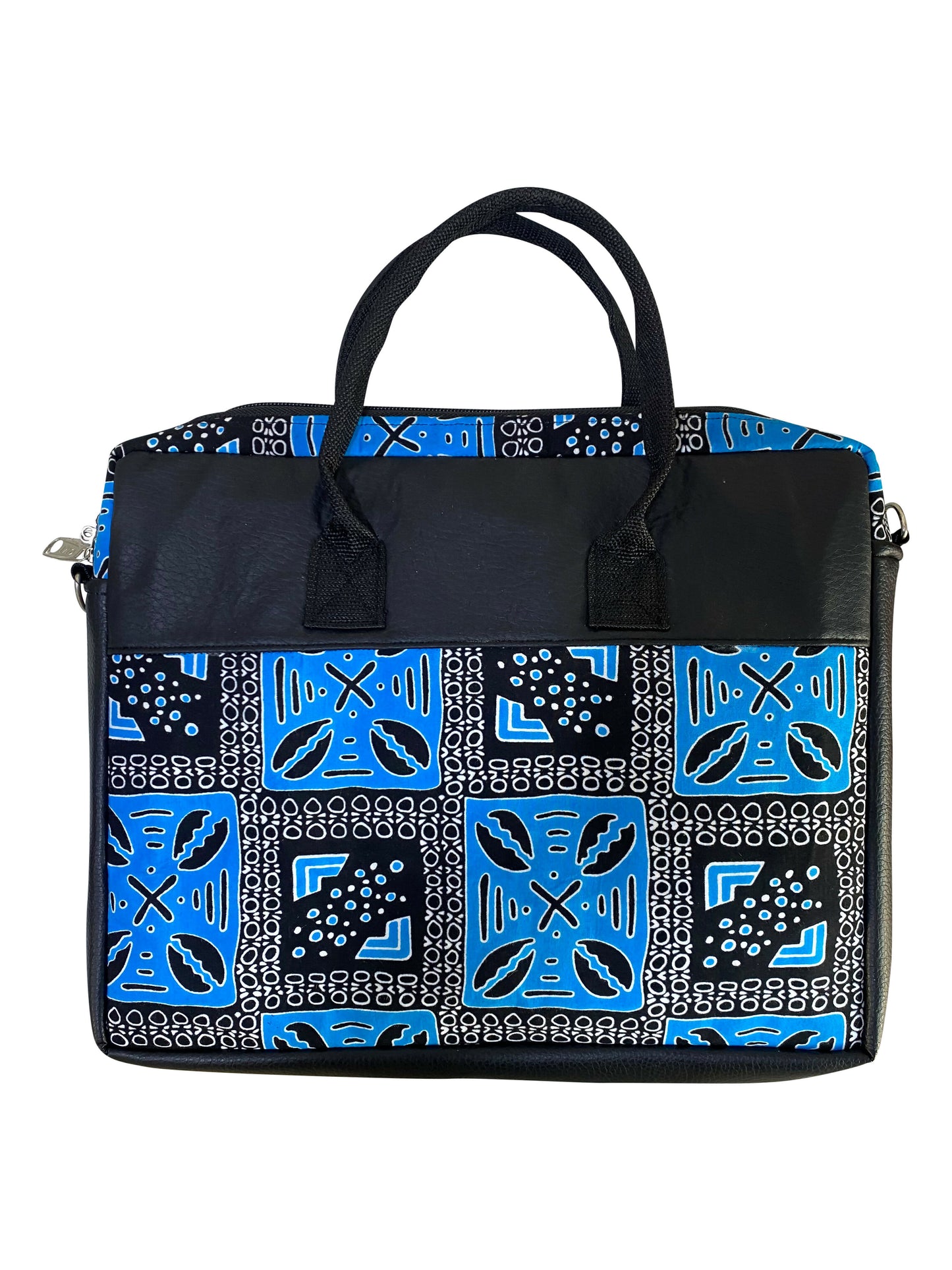 Blue Pattern Work Bag / Handgefertigte Laptoptasche aus Ghana