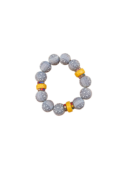 "Bohemian Ghanaian Pattern Bracelet" Schickes, handgefertigtes Afrika-Armband mit Perlen